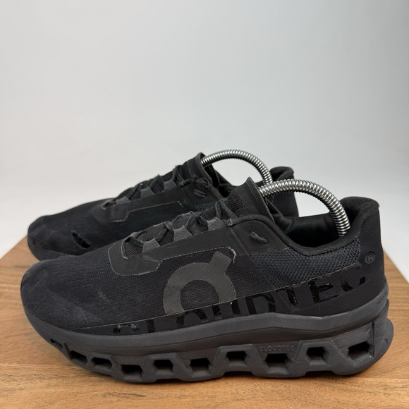 Mens On Cloudmonster Black Athletic Road Gym Running Sneakers Shoes Size 8.5 M main image 4
